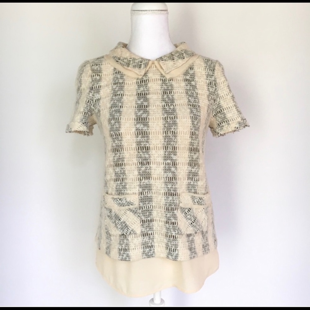 Anthropologie Peter Pan Collared Shirt